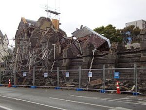 The Stone Chamber of the Canterbury Provincial Council Buildings post 2011 earthquake.